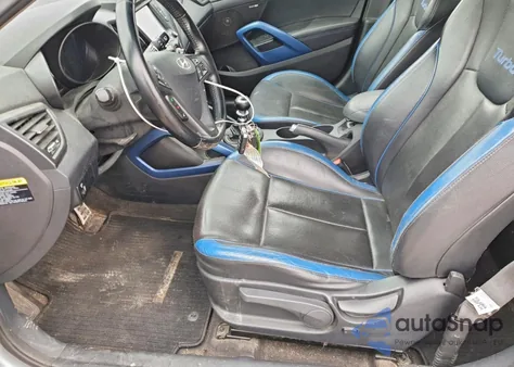 2014 Hyundai Veloster Turbo z USA, uszkodzony, nr VIN KMHTC6AE8EU196721